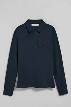 Polo Club Polos*Polo Priyanka à cinq boutons, avec broderie Rigby Go Bleu Marine