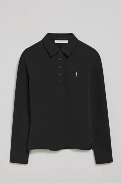 Polo Club Polos*Polo Priyanka à cinq boutons, avec broderie Rigby Go Noir