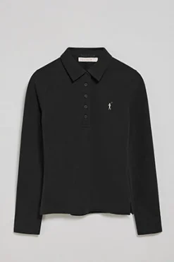 Polo Club Polos*Polo Priyanka à cinq boutons, avec broderie Rigby Go Noir