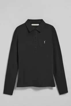 Polo Club Polos*Polo Priyanka à cinq boutons, avec broderie Rigby Go Noir