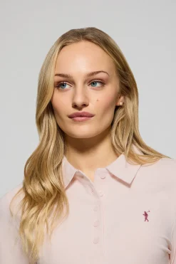 Polo Club Polos*Polo Priyanka à cinq boutons, avec broderie Rigby Go Rose