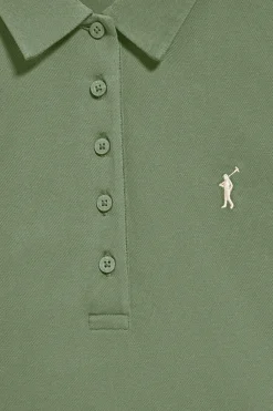 Polo Club Polos*Polo Priyanka à cinq boutons, avec broderie Rigby Go Vert jade