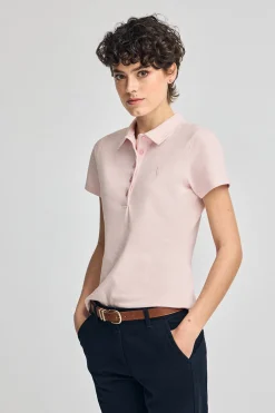 Polo Club Polos*Polo à manches courtes en coton avec broderie Rigby Best Rose