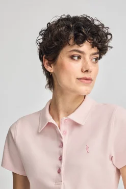 Polo Club Polos*Polo à manches courtes en coton avec broderie Rigby Best Rose