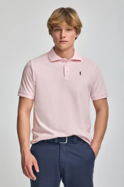 Polo Club Polos*Polo à manches courtes et trois boutons avec logo brodé Rigby Go Rose