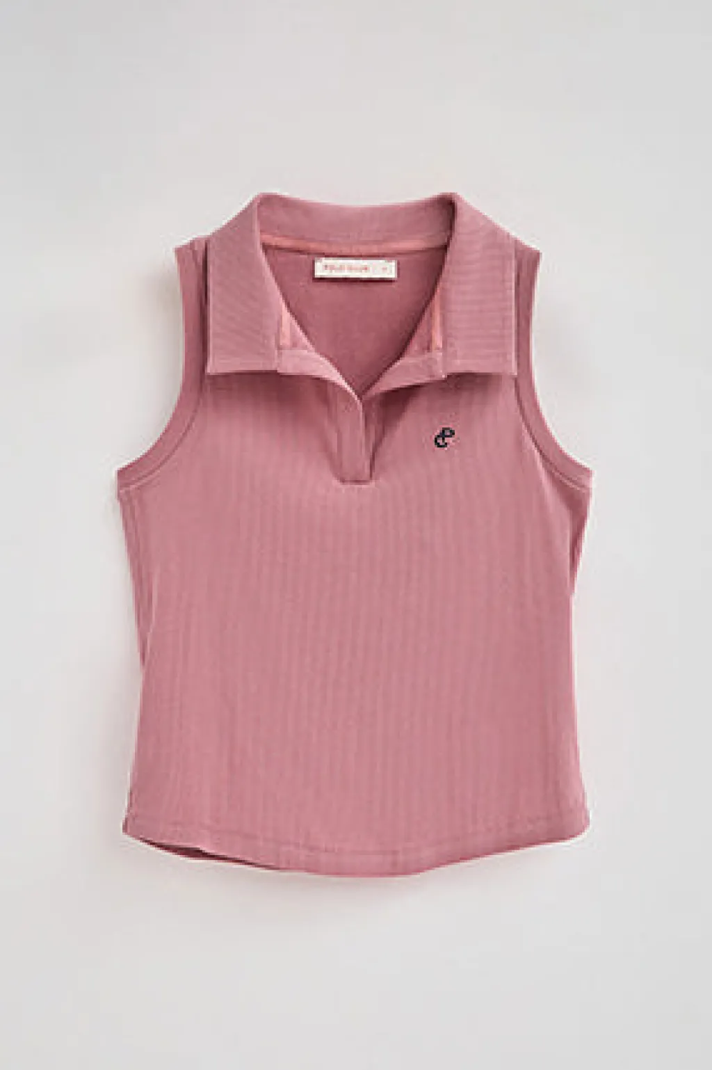 Polo Club Polos*Polo rose pastel sans manches à monogramme brodé Rose poudré