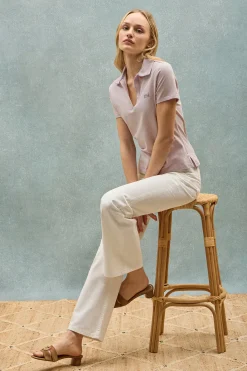 Polo Club Polos*Polo sans boutons Pedraza couleur avec logo caoutchouté Lavande