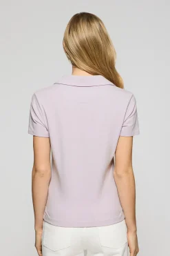 Polo Club Polos*Polo sans boutons Pedraza couleur avec logo caoutchouté Lavande