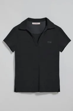 Polo Club Polos*Polo sans boutons Pedraza avec logo caoutchouté Noir