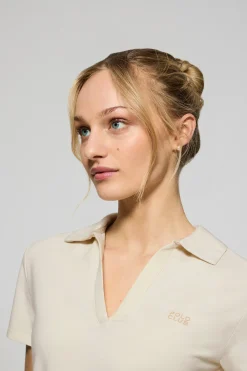 Polo Club Polos*Polo sans boutons Pedraza écru avec logo caoutchouté Beige