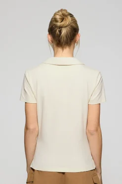 Polo Club Polos*Polo sans boutons Pedraza écru avec logo caoutchouté Beige