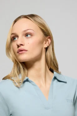 Polo Club Polos*Polo sans boutons Pedraza bleu clair avec logo caoutchouté Bleu ciel