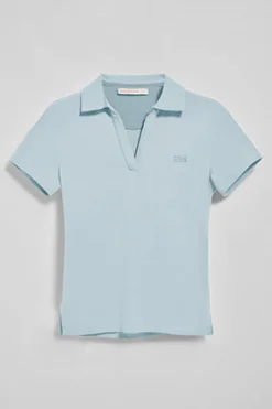 Polo Club Polos*Polo sans boutons Pedraza bleu clair avec logo caoutchouté Bleu ciel