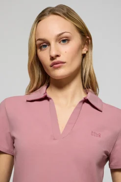 Polo Club Polos*Polo sans boutons Pedraza rose pâle avec logo caoutchouté Rose poudré