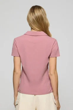 Polo Club Polos*Polo sans boutons Pedraza rose pâle avec logo caoutchouté Rose poudré