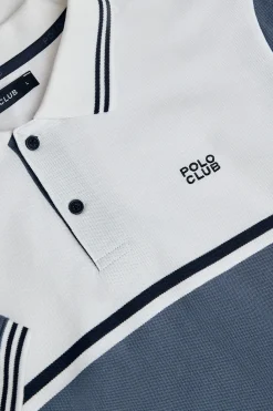 Polo Club Polos*Polo Veil en piqué bicolore avec détails brodés Blanc