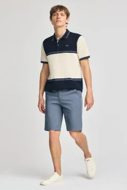 Polo Club Polos*Polo Veil en piqué bicolore avec détails brodés Bleu Marine