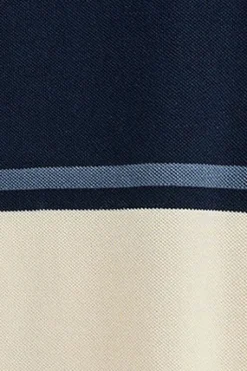 Polo Club Polos*Polo Veil en piqué bicolore avec détails brodés Bleu Marine