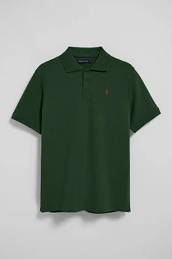 Polo Club Polos*Polo à manches courtes et trois boutons avec logo brodé Rigby Go Vert Bouteille