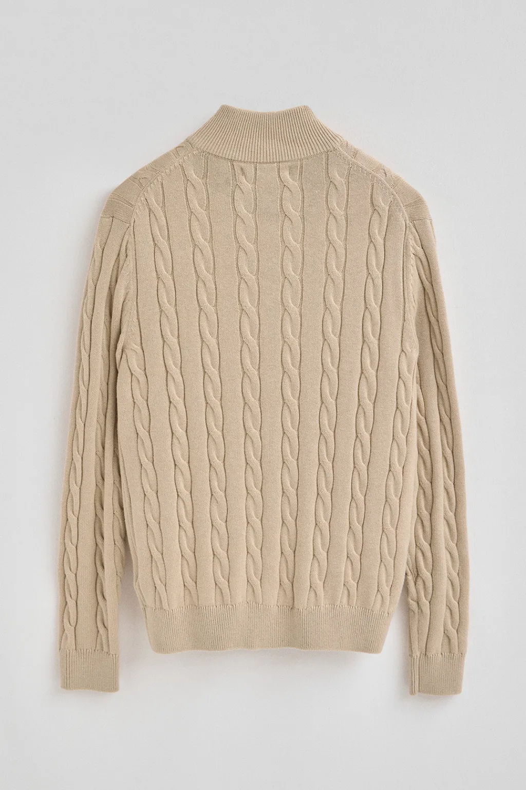 Polo Club Pulls*Pull en maille tressée en laine mélangée avec fermeture éclair partielle et broderie Rigby Go Beige