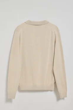 Polo Club Pulls|Polos*Pull Martin à col polo en V et détail Beige