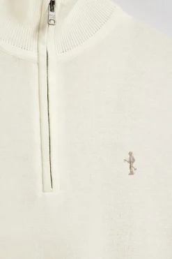 Polo Club Pulls*Pull zippé et Rigby Go brodé Beige