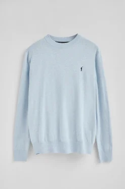 Polo Club Pulls*Pull en laine mélangée et broderie Rigby Go Bleu Clair Chiné
