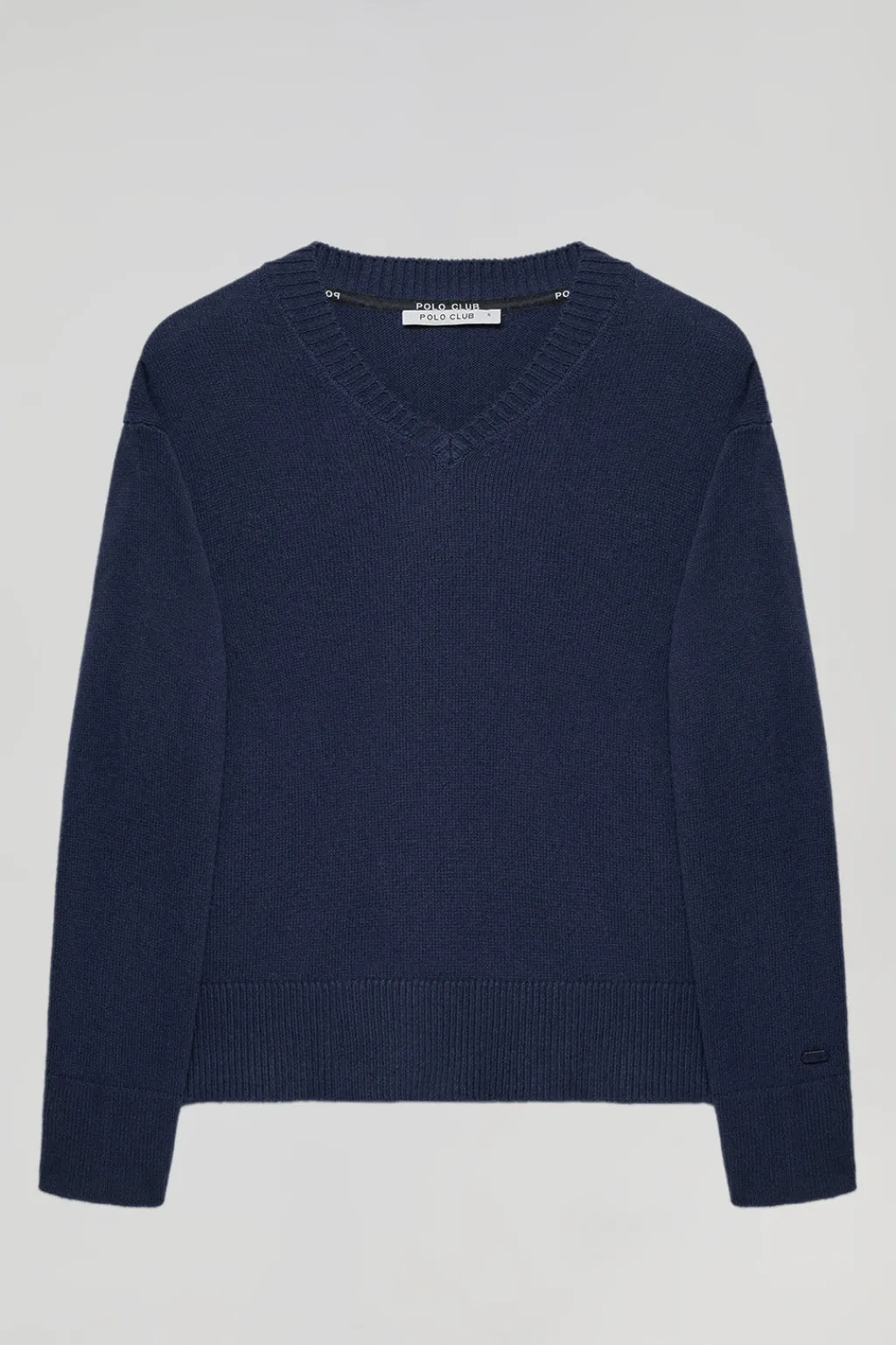 Polo Club Pulls*Pull en maille avec col en V et détail Bleu