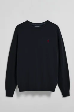 Polo Club Pulls*Pull en maille à col ras du cou et broderie Rigby Go Bleu Marine