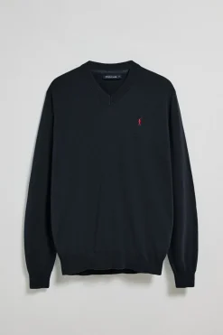 Polo Club Pulls*Pull en maille à col en V et broderie Rigby Go Bleu Marine
