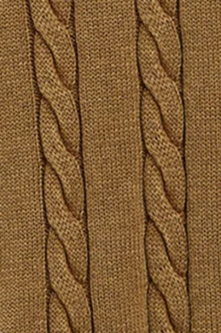 Polo Club Pulls*Pull tressé garment dye et logo brodé Camel