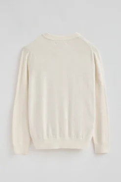 Polo Club Pulls*Pull couleur écru en laine mélangée et broderie Rigby Go Beige
