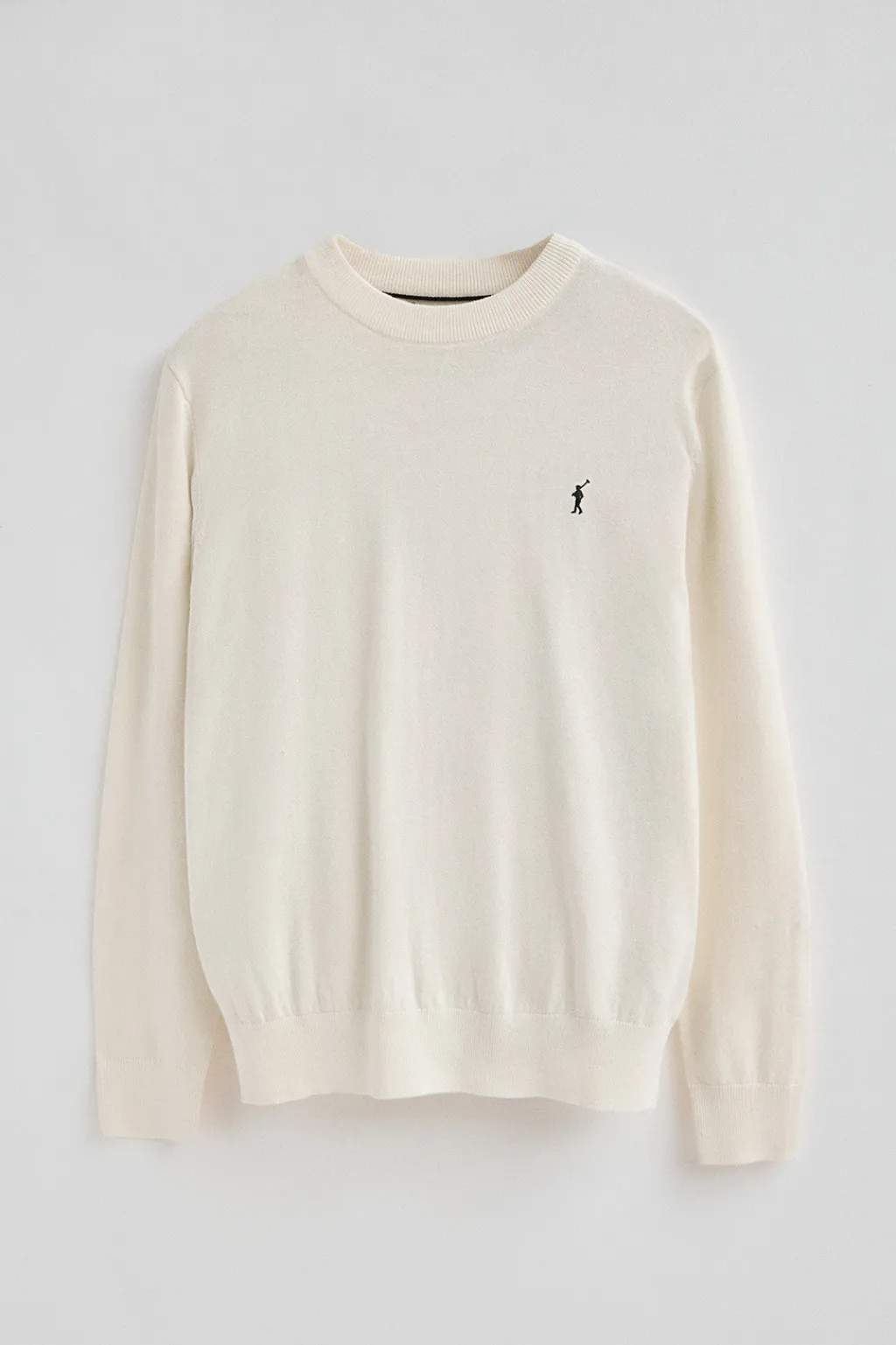Polo Club Pulls*Pull couleur écru en laine mélangée et broderie Rigby Go Beige