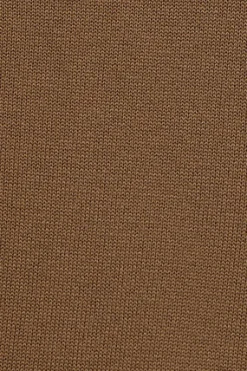 Polo Club Pulls*Pull couleur moka en maille à col ras du cou et broderie Rigby Go Mocca