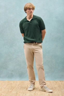 Polo Club Pulls*Pull côtelé vert émeraude Jay avec monogramme brodé Émeraude foncée