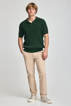Polo Club Pulls*Pull côtelé vert émeraude Jay avec monogramme brodé Émeraude foncée