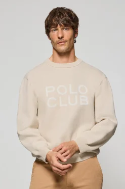 Polo Club Pulls*Pull en maille Axel avec logo sur la poitrine Beige