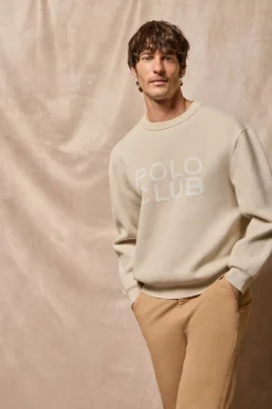 Polo Club Pulls*Pull en maille Axel avec logo sur la poitrine Beige