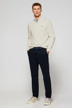 Polo Club Pulls*Pull en maille zippé et logo brodé Rigby Go Beige
