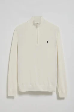 Polo Club Pulls*Pull en maille zippé et logo brodé Rigby Go Beige