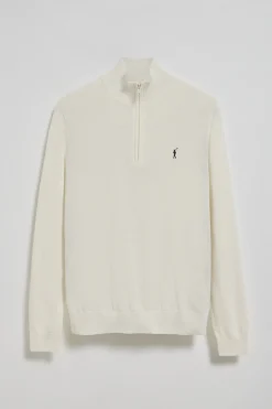 Polo Club Pulls*Pull en maille zippé et logo brodé Rigby Go Beige