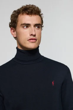 Polo Club Pulls*Pull en maille à col montant et logo brodé Rigby Go Bleu Marine