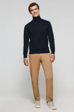 Polo Club Pulls*Pull en maille à col montant et logo brodé Rigby Go Bleu Marine