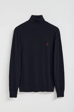 Polo Club Pulls*Pull en maille à col montant et logo brodé Rigby Go Bleu Marine