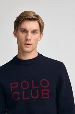 Polo Club Pulls*Pull en maille avec logo contrastant Bleu Marine