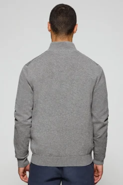 Polo Club Pulls*Pull en maille gris chiné zippé et logo brodé Rigby Go Gris Vigore