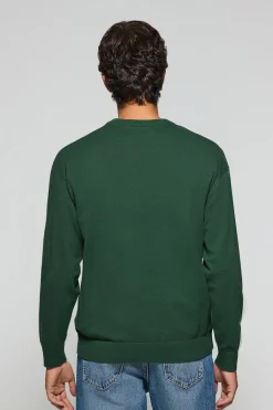 Polo Club Pulls*Pull en maille Kendrick vert à col en V et détails Vert Bouteille