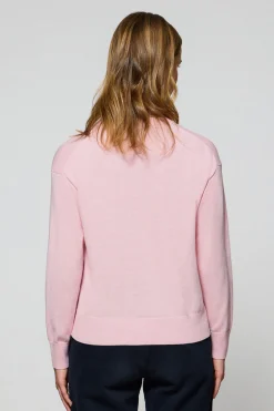 Polo Club Pulls*Pull en maille rose chiné à col ras du cou et logo brodé Rigby Go Rosa Vigoré
