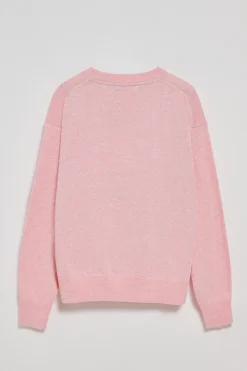 Polo Club Pulls*Pull en maille rose chiné à col ras du cou et logo brodé Rigby Go Rosa Vigoré