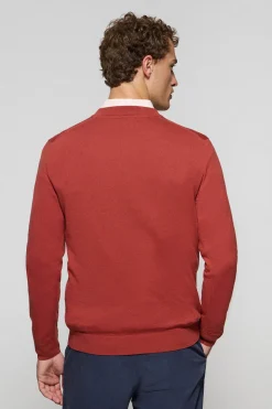 Polo Club Pulls*Pull en maille à col en V et broderie Rigby Go Rouge